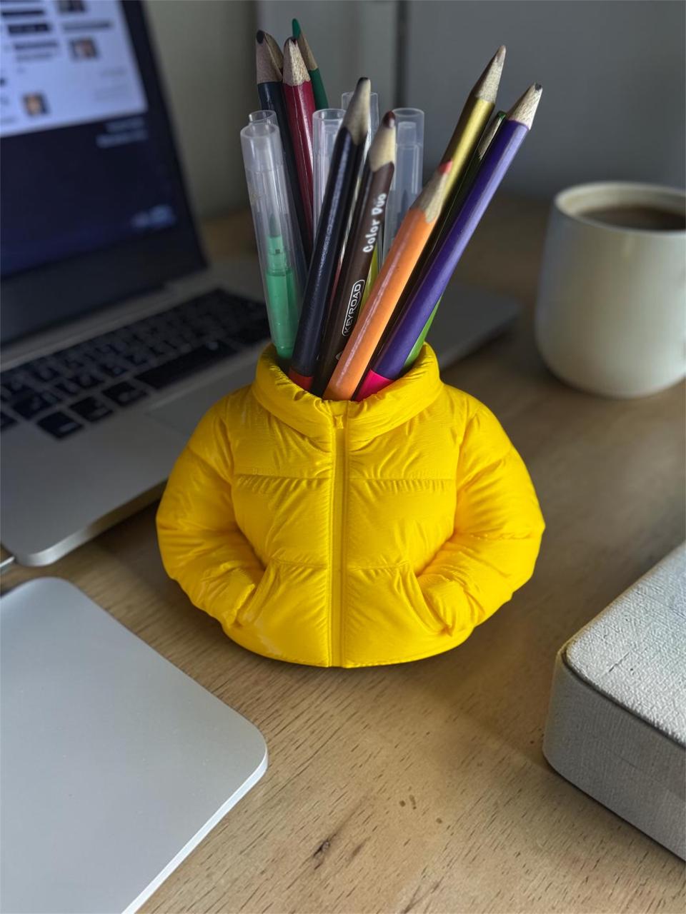 Puffer Jacket Pen Holder